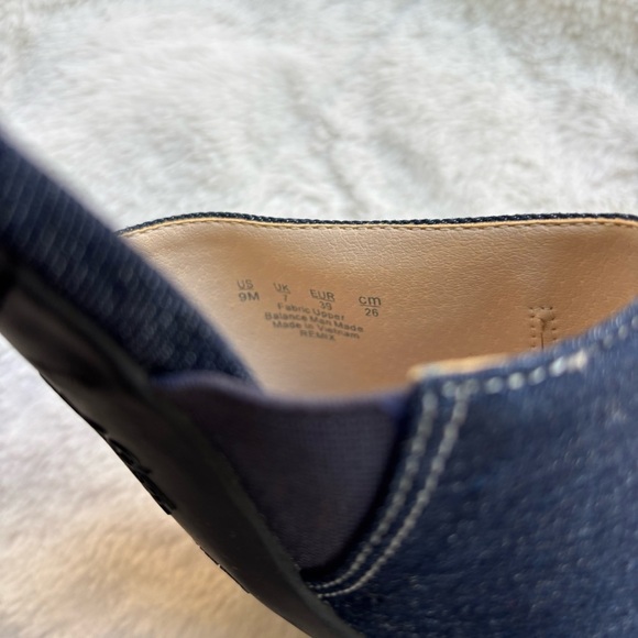 LifeStride Soft System Denim Mules Block Heel Black Blue Size 9M Slip On - Picture 12 of 12